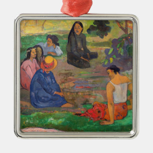 Paul Gauguin - Het gesprek / Les Parau Parau Metalen Ornament