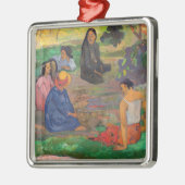 Paul Gauguin - Het gesprek / Les Parau Parau Metalen Ornament (Links)