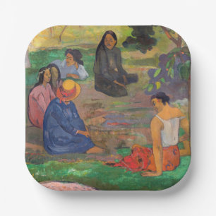 Paul Gauguin - Het gesprek / Les Parau Parau Papieren Bordje