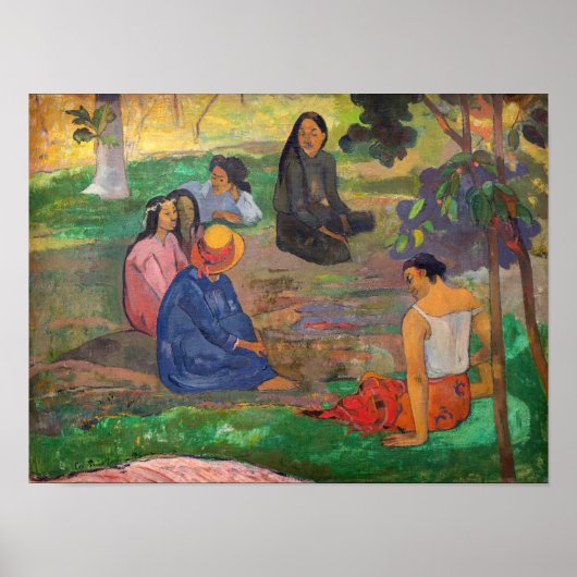 Paul Gauguin - Het gesprek / Les Parau Parau Poster (Voorkant)