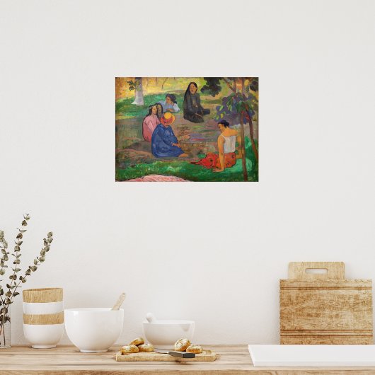 Paul Gauguin - Het gesprek / Les Parau Parau Poster (Keuken)
