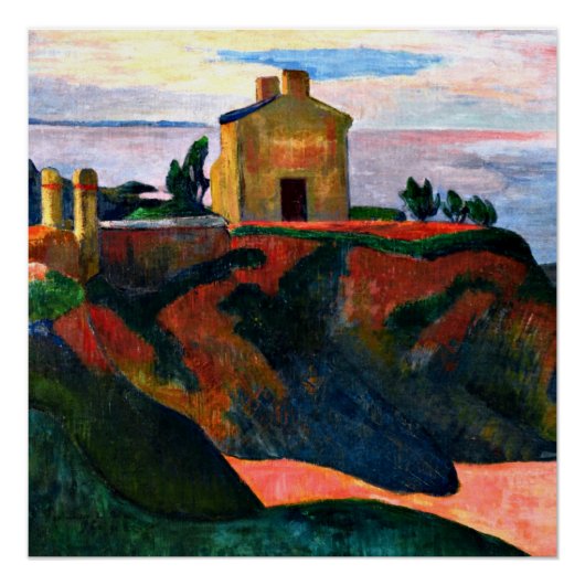 Paul Gauguin, Het huis van Pan-Du Perfect Poster (Voorkant)