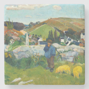 Paul Gauguin Het klassieke landschap van de Swineh Stenen Onderzetter