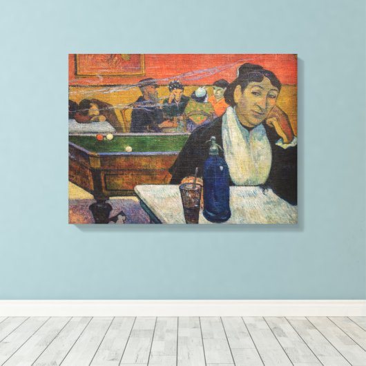 Paul Gauguin - Het Nachtcafé, Arles Canvas Afdruk (Insitu (Houten vloer))