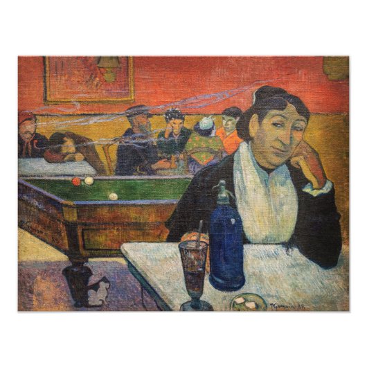 Paul Gauguin - Het Nachtcafé, Arles Foto Afdruk (Voorkant)