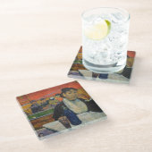 Paul Gauguin - Het Nachtcafé, Arles Glazen Onderzetter (Schuin)