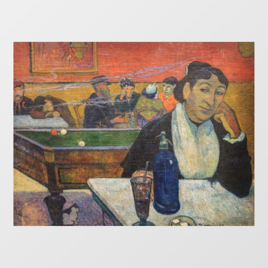 Paul Gauguin - Het Nachtcafé, Arles Raamsticker (Vel)