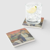 Paul Gauguin - Het Nachtcafé, Arles Stenen Onderzetter (Zijkant)