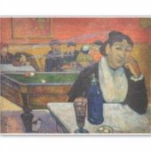 Paul Gauguin - Het Nachtcafé, Arles Sticker (Voorkant)
