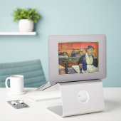 Paul Gauguin - Het Nachtcafé, Arles Sticker (Laptop op bureau)