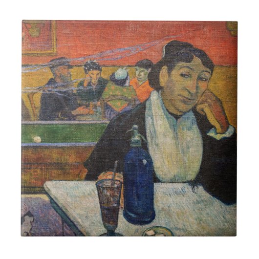 Paul Gauguin - Het Nachtcafé, Arles Tegeltje (Voorkant)