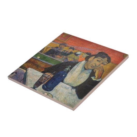 Paul Gauguin - Het Nachtcafé, Arles Tegeltje (Zijkant)