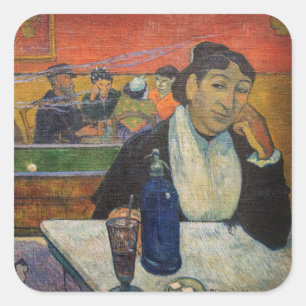 Paul Gauguin - Het Nachtcafé, Arles Vierkante Sticker