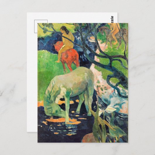 Paul Gauguin, Het witte paard Briefkaart (Voorkant / Achterkant)
