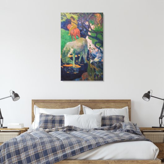 Paul Gauguin - Het witte paard Canvas Afdruk (Insitu (Slaapkamer))