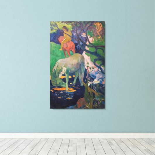 Paul Gauguin - Het witte paard Canvas Afdruk (Insitu (Houten vloer))