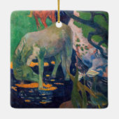 Paul Gauguin - Het witte paard Keramisch Ornament (Achterkant)