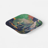 Paul Gauguin - Het witte paard Papieren Bordje (Gebogen)