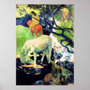 Paul Gauguin - Het witte paard Poster