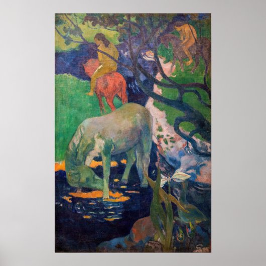 Paul Gauguin - Het witte paard Poster (Voorkant)