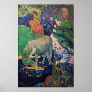 Paul Gauguin - Het witte paard Poster