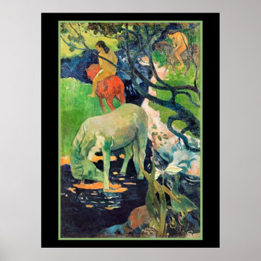 Paul Gauguin, Het witte paard Poster (Voorkant)