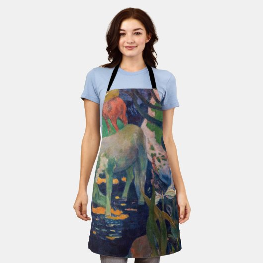 Paul Gauguin - Het witte paard Schort (Gedragen)