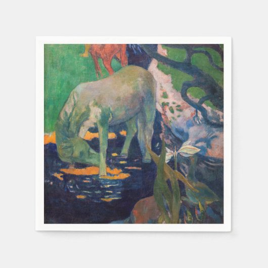 Paul Gauguin - Het witte paard Servet (Voorkant)