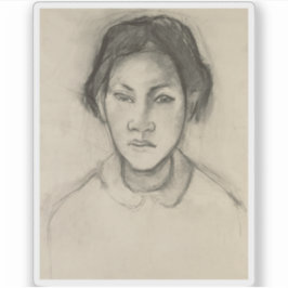 Paul Gauguin - Hoofd van een Tahitiaanse vrouw Sticker