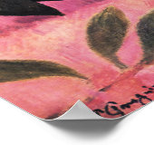 Paul Gauguin hoofdvormige vaas en Japanse houtsned Poster (Hoek)