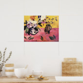 Paul Gauguin hoofdvormige vaas en Japanse houtsned Poster (Keuken)