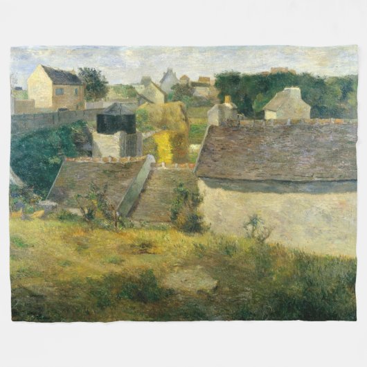 Paul Gauguin Huizen op Vaugirard Fleece Deken (Voorkant (Horizontaal))