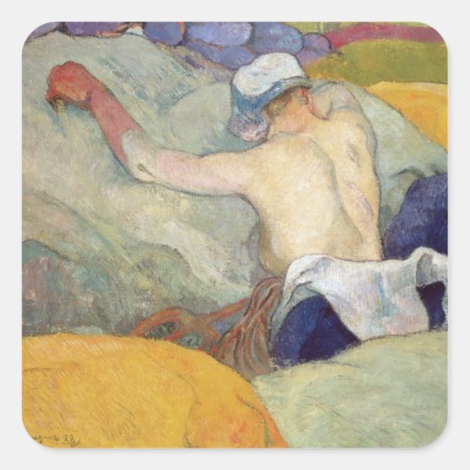 Paul Gauguin | In de hitte of de varkens 1888 Vierkante Sticker (Voorkant)