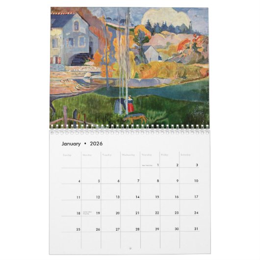 Paul Gauguin Landscapes And Still Life Paintings Kalender (Jan 2026)