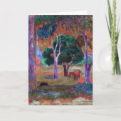 Paul Gauguin - Landschap met een Pig en een Paard Kaart (Voorkant)