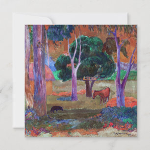 Paul Gauguin - Landschap met een varken en een paa Kaart