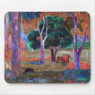 Paul Gauguin - Landschap met een varken en een paa Muismat