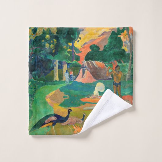 Paul Gauguin - Landschap met pauwen / Matamoe Bad Handdoek (Wasdoekje)