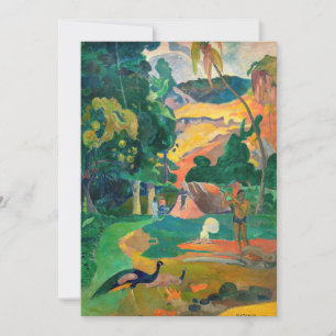 Paul Gauguin - Landschap met pauwen / Matamoe Bedankkaart