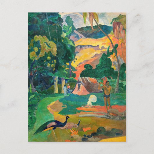 Paul Gauguin - Landschap met pauwen / Matamoe Briefkaart (Voorkant)