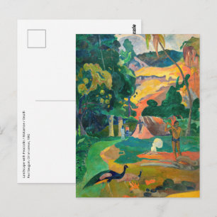 Paul Gauguin - Landschap met pauwen / Matamoe Briefkaart