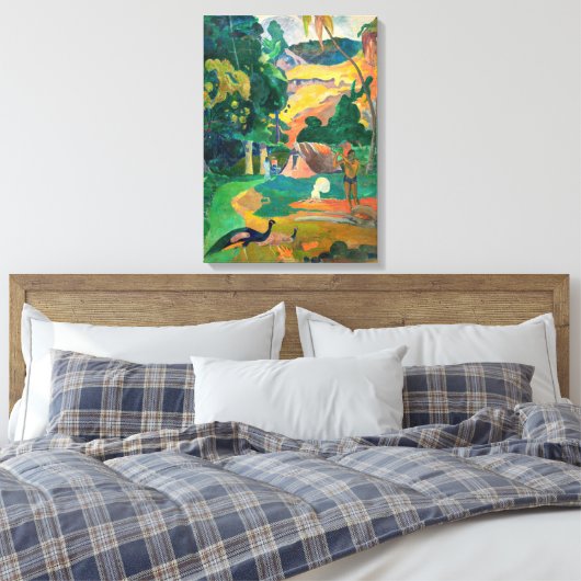 Paul Gauguin - Landschap met pauwen / Matamoe Canvas Afdruk (Insitu (Slaapkamer))