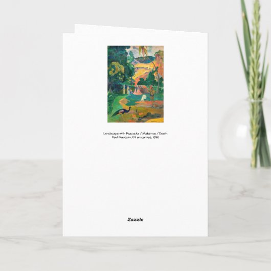 Paul Gauguin - Landschap met pauwen / Matamoe Kaart (Achterkant)