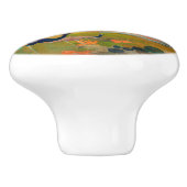 Paul Gauguin - Landschap met pauwen / Matamoe Keramische Knop (Zijkant)