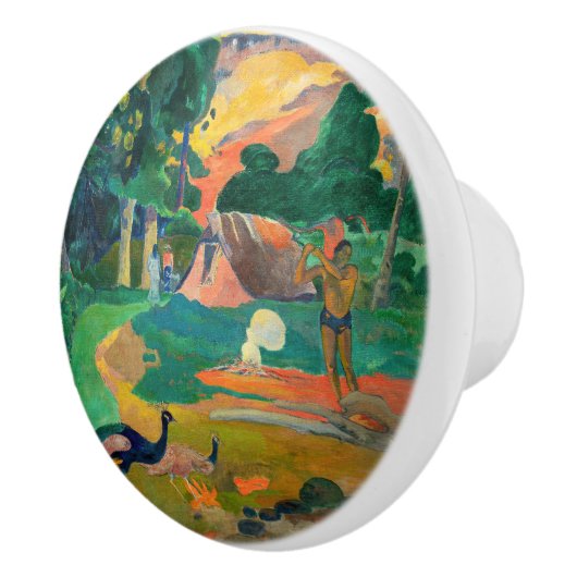Paul Gauguin - Landschap met pauwen / Matamoe Keramische Knop (Rechts)