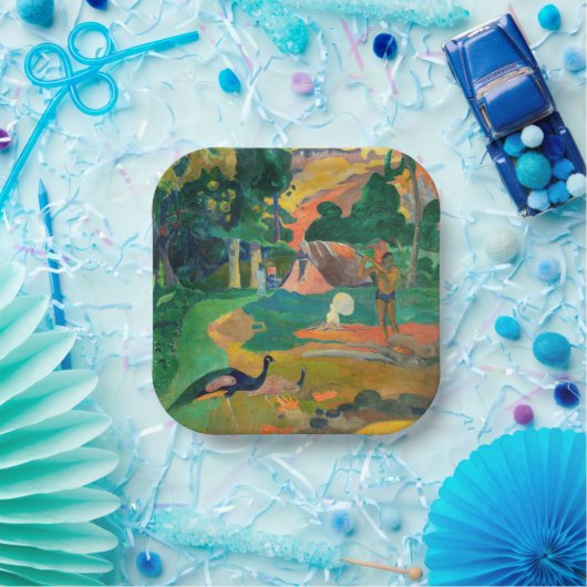 Paul Gauguin - Landschap met pauwen / Matamoe Papieren Bordje (Feest)
