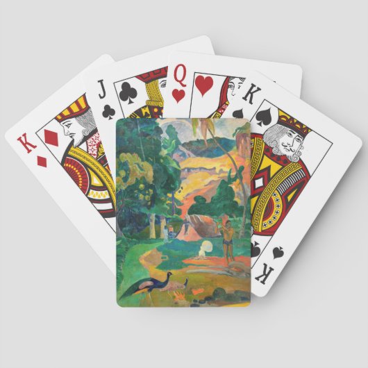 Paul Gauguin - Landschap met pauwen / Matamoe Pokerkaarten (Achterkant)