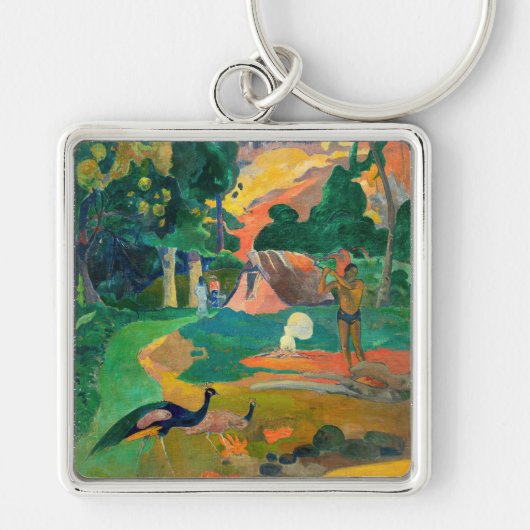 Paul Gauguin - Landschap met pauwen / Matamoe Sleutelhanger (Voorkant)