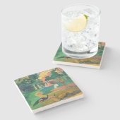 Paul Gauguin - Landschap met pauwen / Matamoe Stenen Onderzetter (Zijkant)