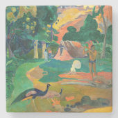Paul Gauguin - Landschap met pauwen / Matamoe Stenen Onderzetter (Voorkant)